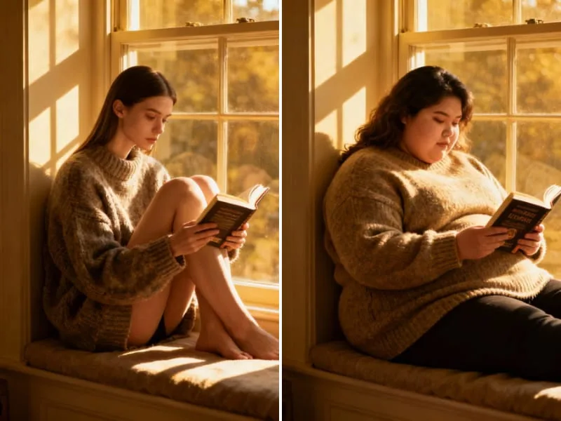 AI body editor transformation before after